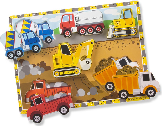 פאזל צ'אנקי רכבי עבודה - Melissa and Doug