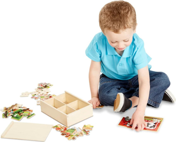 סט 4 פאזלים מעץ - חווה - Melissa and Doug