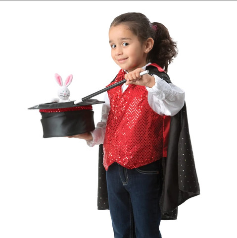 תחפושת קוסם/ת לפורים ומשחקי דמיון 7 חלקים (גילאי 3-6 שנים)