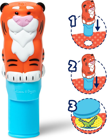 Sticker WOW! חוברת מדבקות 24 דפים עם מכשיר הדבקה אוטומטי ו 300 מדבקות - פמפקין הנמר וחיות הספארי