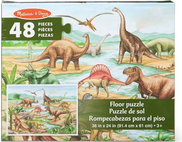 פאזל רצפה דינוזאורים - 48 חלקים - Melissa and Doug