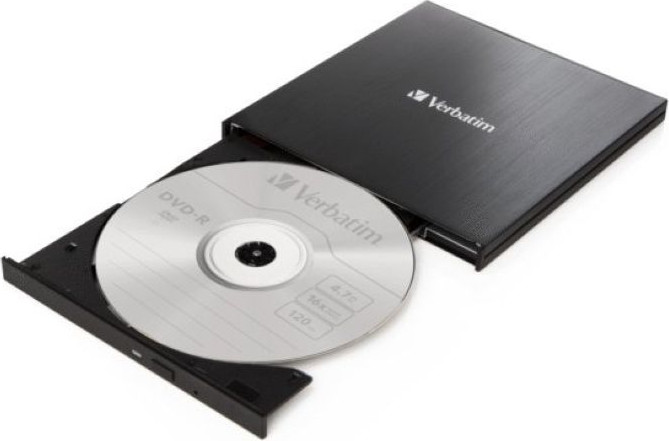 צורב נייד חיצוני   43886 VERBATIM EXTERNAL SLIMLINE CD/DVD WRITER