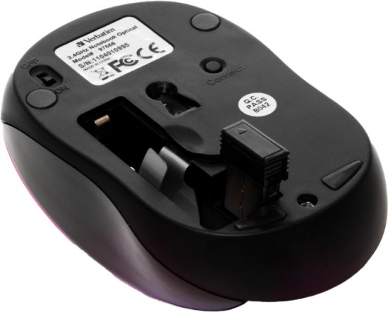 עכבר אלחוטי Verbatim GO NANO Wireless Mouse 1600 DPI ורוד עיצוב קומפקטי Nano USB