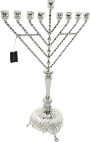 חנוכיה מוכספת 52 ס”מ בסיס עגול