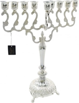 חנוכיה מוכספת 42 ס”מ בסיס עגול