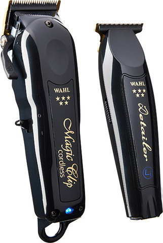 זוג מכונות תספורת WAHL וול Barbr 3025726 Magic Clip+Detailer Black Limited Combo Edition