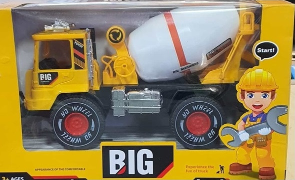 משאית מערבל בטון ענקית לילדים – BIG MACHINES (צבע כחול )