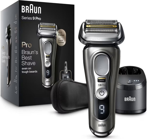 מכונת גילוח Braun Series 9 Pro 9465CC Graphite עם תחנת ניקוי וטעינה