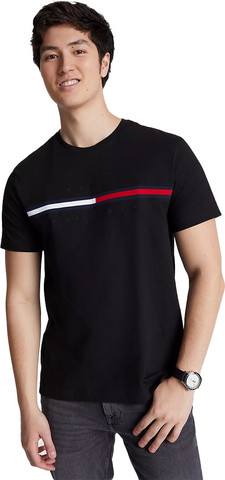 טי שירט  Tommy Hilfiger לגברים דגם  Essential Flag Logo
