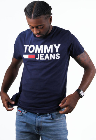 טי שירט Tommy Hilfiger לגבר דגם Jeans Lockup
