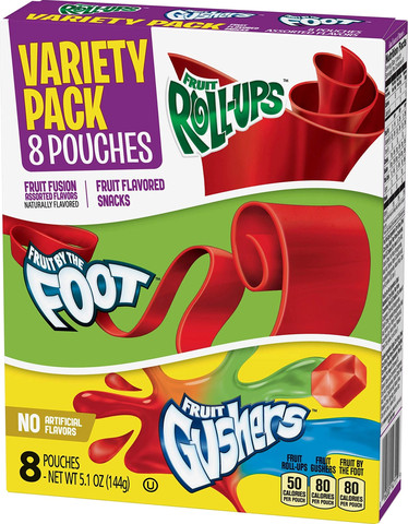 Fruit Rollups Variety Pack מיקס רולאפס במארז