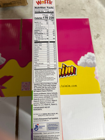 Cinnamon Toast Crunch Waffle דגני בוקר קינמון טוסט בצורת וופל בלגי