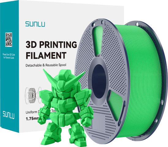 פילמנט +PLA מבית Sunlu – מותאם עבור Bambu Lab ורוב מדפסות FDM,עם איכות בלתי מתפשרת – צבע ירוק