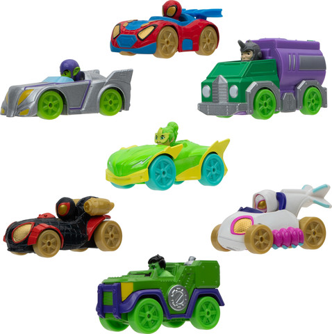 ספיידי ערכת 7 רכבים מטאליים