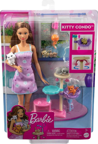 ברבי מארז מתקן משחקים לחתלתולים - Barbie