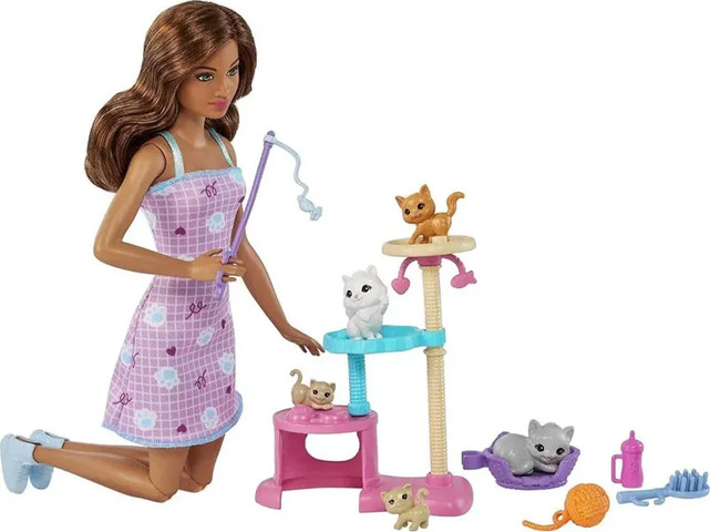 ברבי מארז מתקן משחקים לחתלתולים - Barbie