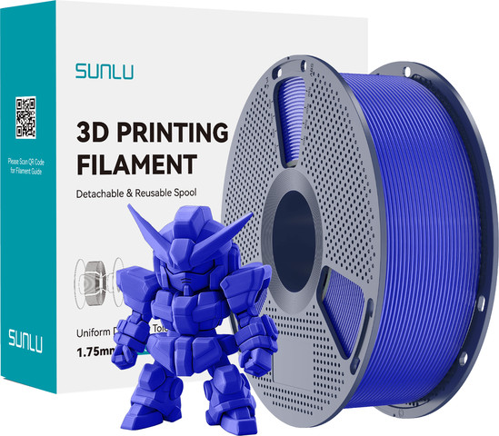 פילמנט+PLA מבית Sunlu – מותאם עבור Bambu Lab ורוב מדפסות FDM,עם איכות בלתי מתפשרת – צבע כחול