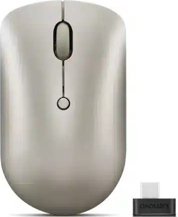 עכבר אלחוטי קומפקטי Lenovo 540 USB-C 2400DPI - צבע Sand