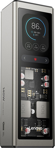 סוללת גיבוי למחשב נייד Lenovo 140W Laptop Power Bank 20000mAh - טעינה אולטרה-מהירה - מסך חכם - צבע זהב אפור