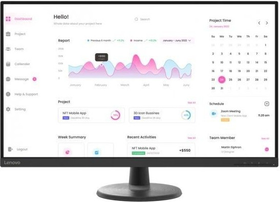 מסך מחשב Lenovo D32-40 FHD VA LED 31.5" 66FCGAC2IS