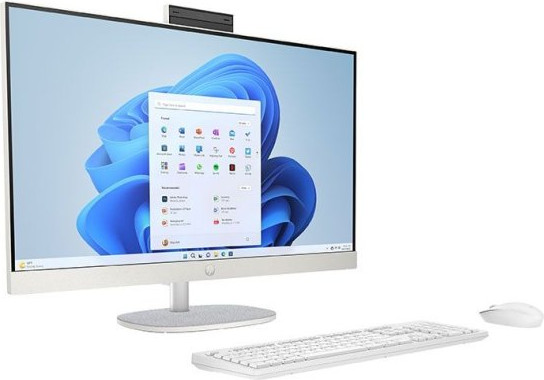 מחשב All-in-One עם מסך מגע HP 27 - צבע לבן פנינה