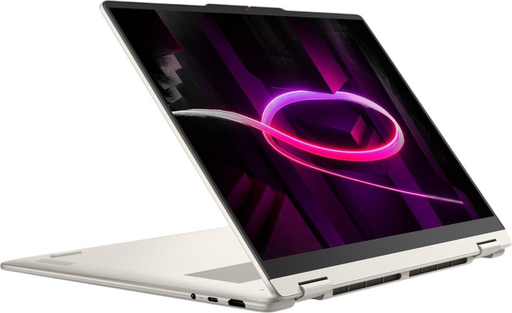 מחשב נייד עם מסך מגע Lenovo Yoga 7 16" OLED 2-in-1 - מעבד AMD Ryzen AI 7 445 - זיכרון 32GB - כונן 512GB SSD - צבע Seashell - כולל Win 11 Pro