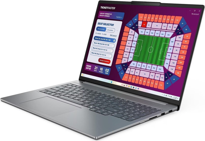 מחשב נייד Lenovo IdeaPad Pro 5 16" 2.8K OLED - מעבד Intel Core Ultra 9 386H - כרטיס מסך RTX 5050 - זיכרון 32GB - כונן 1TB SSD - צבע Luna Grey - כולל Win 11 Pro
