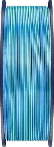 פילמנט Silk PLA+ תלת-צבעי – למרקם חלק כמשי עם קשיחות משופרת ללא שברים, צבע סגול - ירוק - כחול