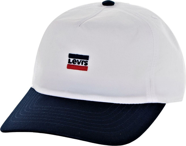44LV010111 -לבן עם כחול דגם LEVIS כובע של המותג