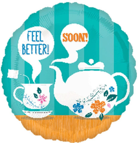 בלון מיילר 18-אנגלית Get well תכלת Feel