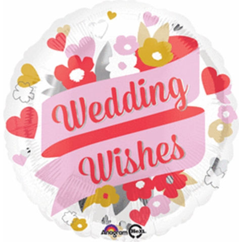 בלון מיילר 18-אנגלית Wedding כרזה ופרחים