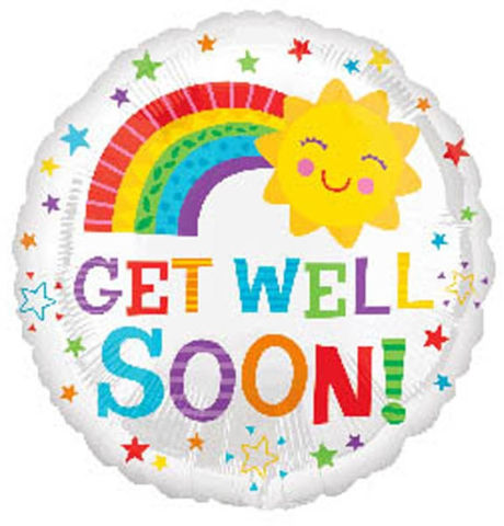 בלון מיילר 18-אנגלית Get well שמש שמחה
