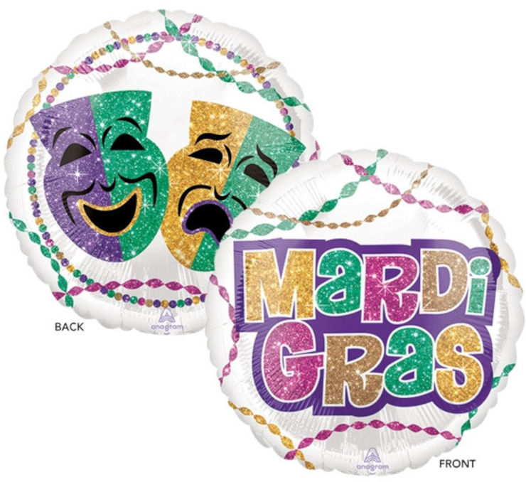 בלון מיילר 18-צרפתית Mardi gras מסכות וש