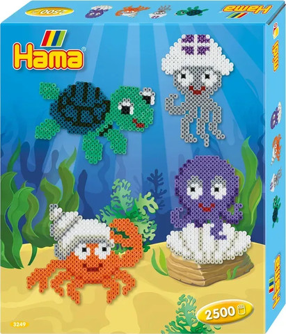 חרוזי גיהוץ קופסא בינונית - חיות מים - Hama