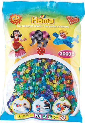 שקית 3000 חרוזי גיהוץ - נצנצים צבעוני