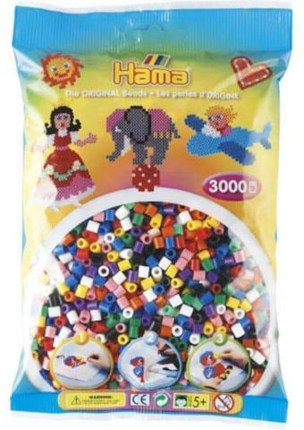 שקית 3000 חרוזי גיהוץ - מיקס צבעוני ופסטל