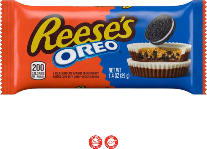 Oreo Reeses 39g בבלעדיות ! אוראו ריסס שוקולד לבן