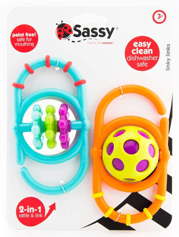זוג נשכנים עם רעשן מתחברים אחד לשני Linky Links