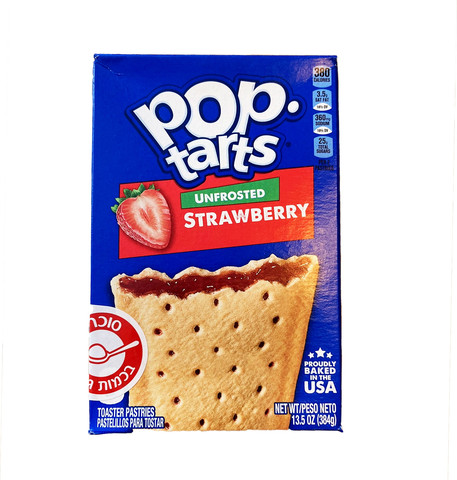 Pop Tarts UnFrosted Strawberry פופטארטס פרוסט תות