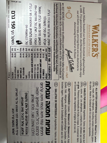 Walkers Shortbread Thistles עוגיות חמאה סקוטיות וולקר