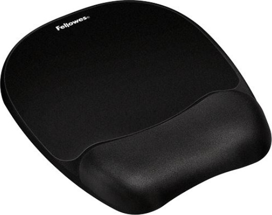 פד אורטופדי לעכבר Fellowes Memory Foam Mouse Pad/ Wrist Rest - צבע שחור