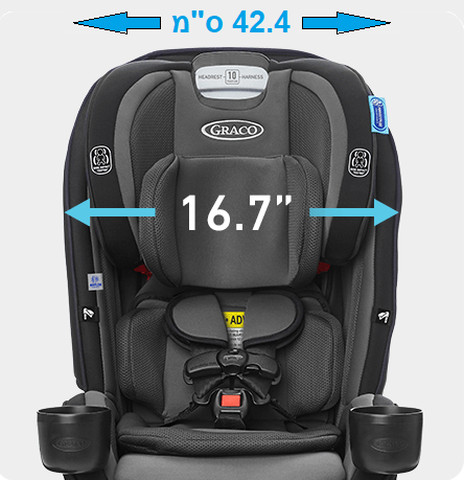 כיסא בטיחות משולב בוסטר צר במיוחד סלימפיט SlimFit3 LX הכל באחד Stanford