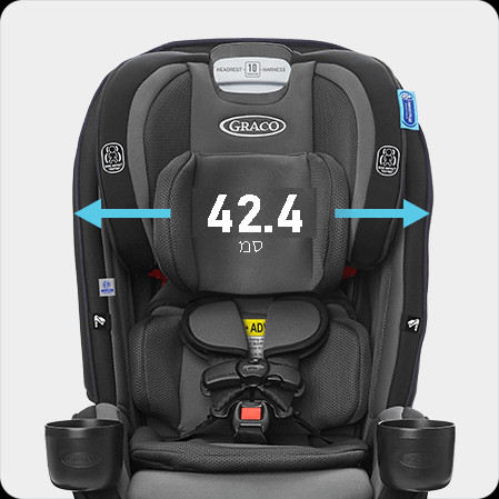 כיסא בטיחות משולב בוסטר צר במיוחד סלימפיט SlimFit3 LX הכל באחד Stanford