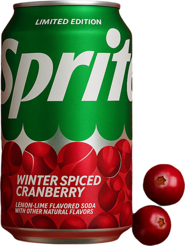 Sprite winter Spiced cranberry ספרייט בטעם אוכמניות פרא
