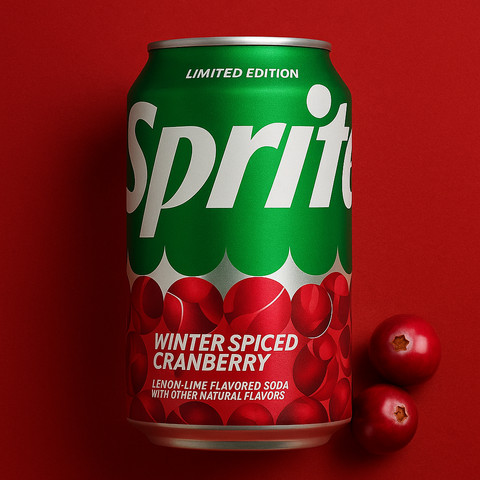 Sprite winter Spiced cranberry ספרייט בטעם אוכמניות פרא