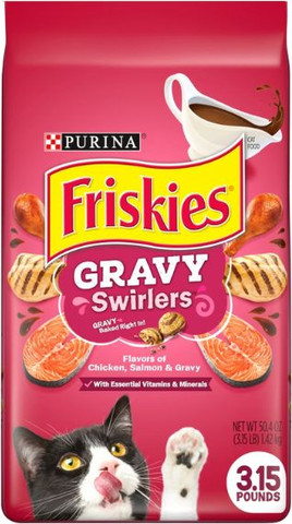 פריסקיז אקסטרה קראנץ Gravy Swirlers לחתולים 10 ק"ג