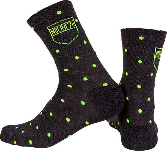גרבי רכיבה טרמיים NEW POIS SOCKS שחור-צהוב מצמר מרינו מחמם ומנדף