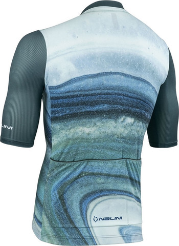 חולצה לרכיבת אופניים לגברים MARBLE JERSEY ירקרק טכנית אלסטית ומנדפת מאוד