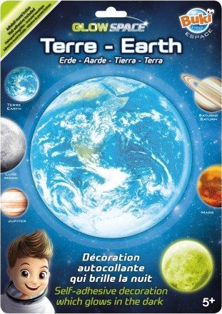 מדבקה זוהרת בחושך כדור הארץ דגם Earth