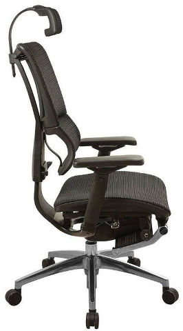 MIRUS Luxury  כיסא מירוס שחור עם משענת  רגליים